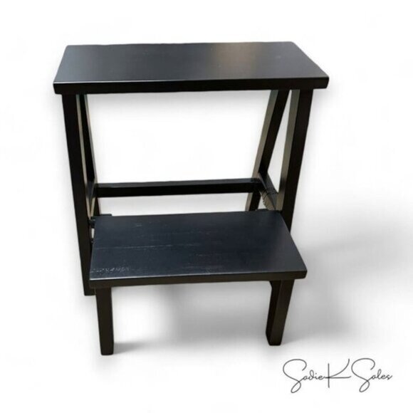 18" Wood Kitchen Step Stool Black - Hearth & Hand Magnolia, Target, New in Box - Picture 8 of 12